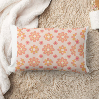 Almofada Lombar Elegante Travesseiro Lançamento Floral Geométrico
