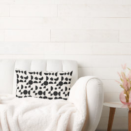 Almofada Lombar Elegante Tribal Geométrico Branco Moderno