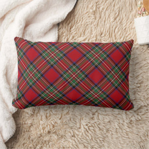 Almofada Lombar Elegante Xadrez Rustic Clan Stewart Tartan