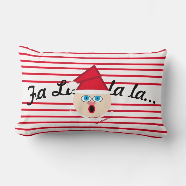 Almofada Lombar Elf Candy Cane de Natal (Frente)