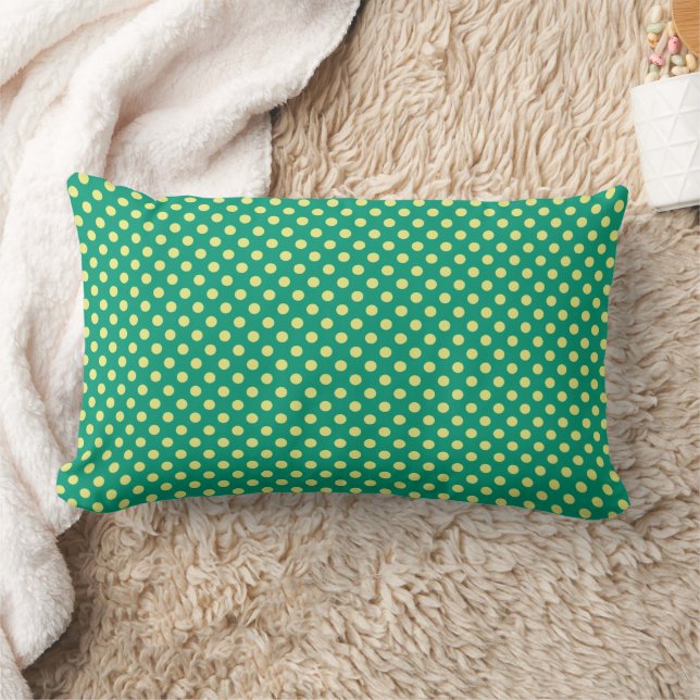 Almofada Lombar Emerald Green com Bolinhas amarelas por STaylor (Cobertor)