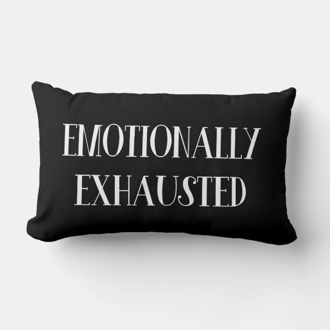 Almofada Lombar emocional exausta, exausta e emocionalmente, emot (Frente)