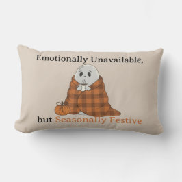 Almofada Lombar Emotionally Unavailable but Seasonally Festive