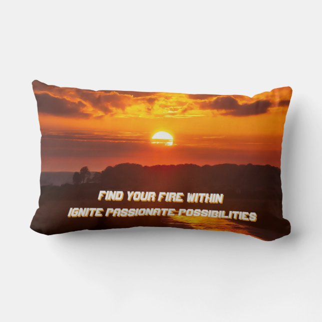 Almofada Lombar "Encontre seu fogo dentro" (Verso)