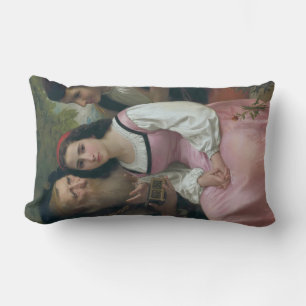 Almofada Lombar Entre Riqueza e Amor (por Bouguereau)