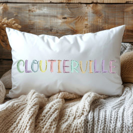 Almofada Lombar Esboço Colorido Divertido Cloutierville Louisiana 