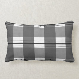 Almofada Lombar Escocês scottish preto cinzento branco black grey