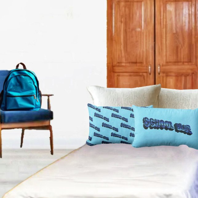Almofada Lombar Escola Bluz-3DII (This two-sided lumbar pillow, gives your decor, a change of pace!)