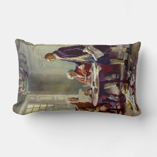 Almofada Lombar Escrevendo a Declaração de Independência (EUA) (Frente)