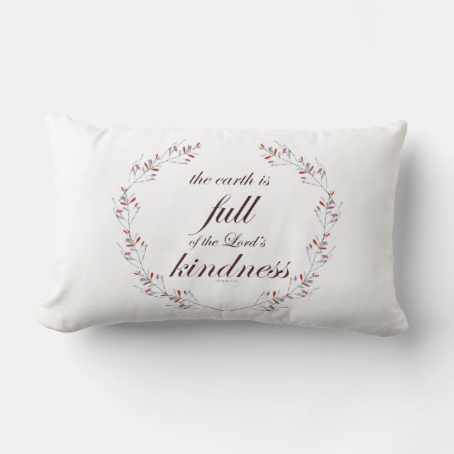 Almofada Lombar Escritura, Salmo 33, bondade de Cheio (Frente)