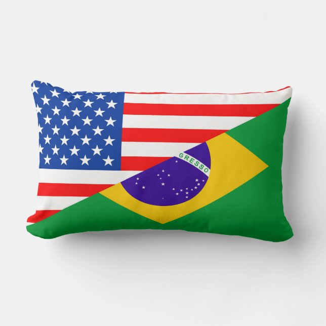 Almofada Lombar estados unidos estados américos brasil, meio pavil (Frente)