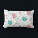 Almofada Lombar Estaleiro tropical e coquetéis de coco<br><div class="desc">Férias tropicais inspiraram um padrão em cor-de-rosa e cor-de-rosa.</div>