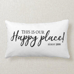 Almofada Lombar Este é nosso lugar feliz ⎢ Travesseiro decorati