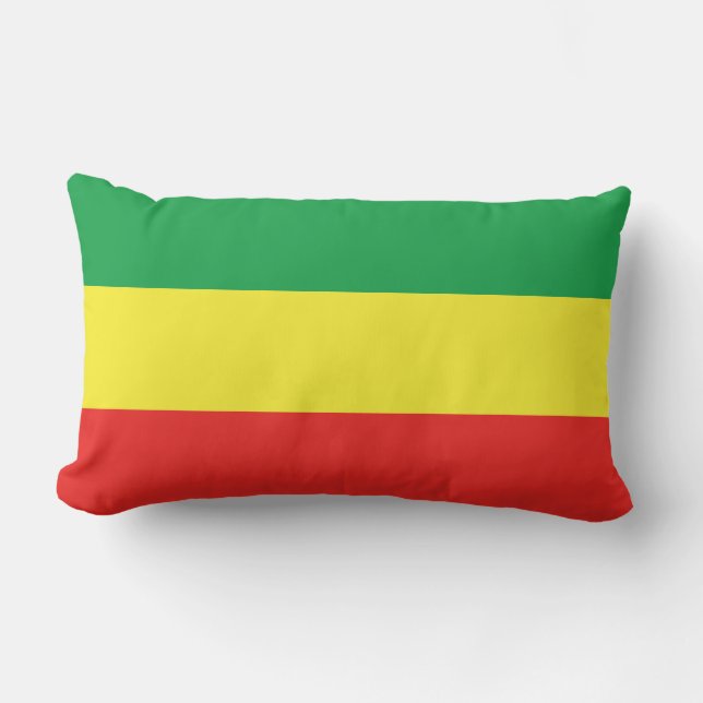 Almofada Lombar Etiópia - Bandeira Rasta (Frente)