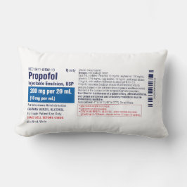 Almofada Lombar Etiqueta Divertida de Propofol Médico
