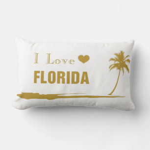 Almofada Lombar Eu amo a Flórida Dourada
