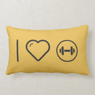 Almofada Lombar Eu amo Barbels do Gym