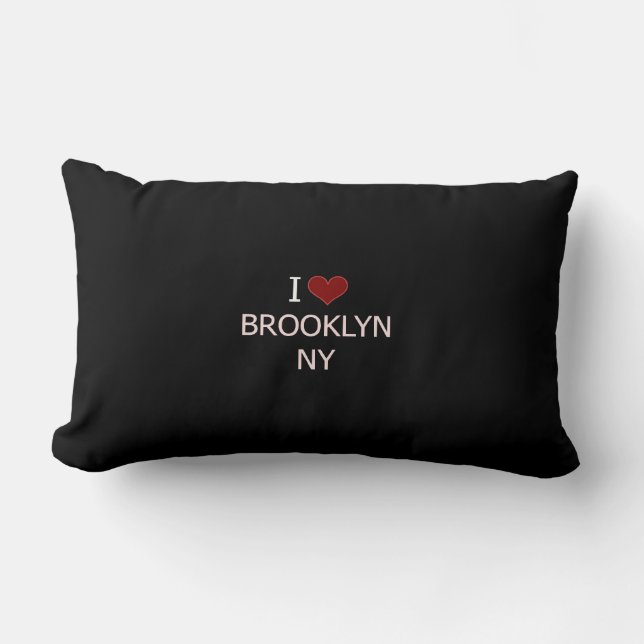 Almofada Lombar Eu Amo Brooklyn, NY (Frente)