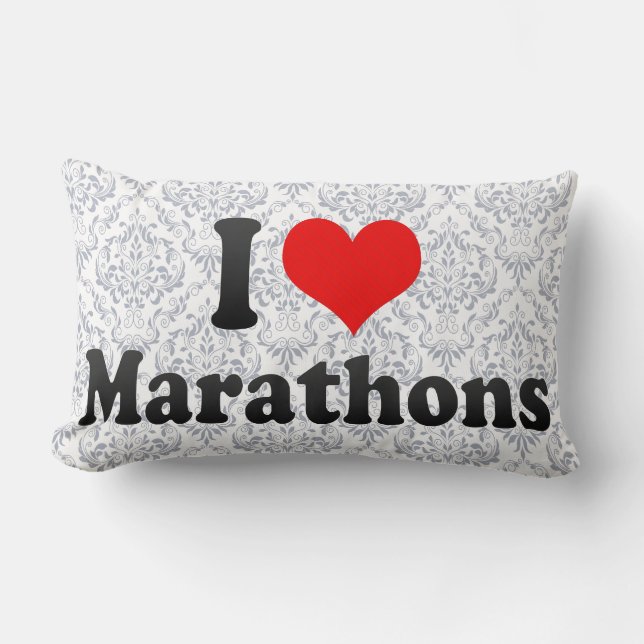 Almofada Lombar Eu amo maratonas (Frente)