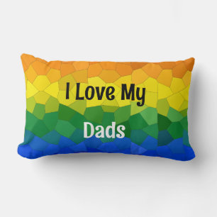 Almofada Lombar Eu amo meu Pai LGBTQ Travesseiro decorativo Arco-Í
