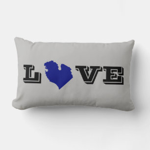 Almofada Lombar Eu amo Michigan, Estado dos Grandes Lagos