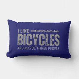 Almofada Lombar Eu gosto de bicicletas e talvez três citações pess