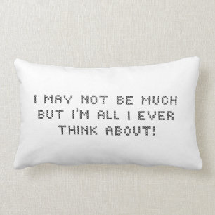 Almofada Lombar Eu sou tudo que penso sobre Faux Cross Stitch