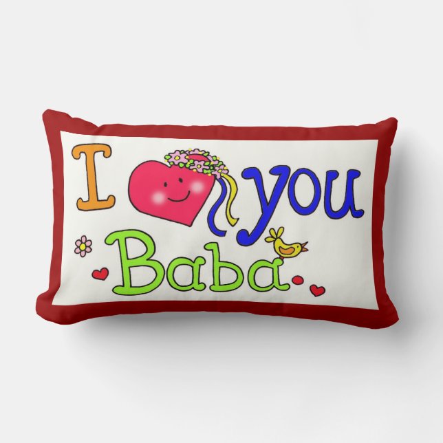 Almofada Lombar Eu te amo babá (Frente)