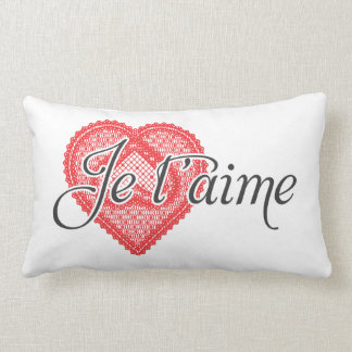 Almofada Lombar Eu te amo em francês - t'aime de Je