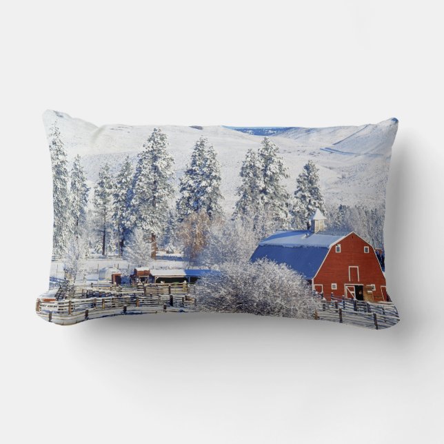 Almofada Lombar EUA, Washington, Methow Valley, Celeiros em (Frente)