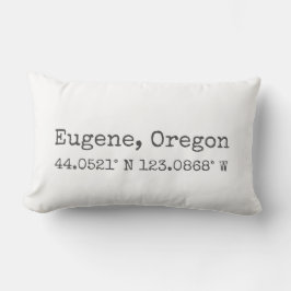 Almofada Lombar Eugene, Oregon Coordena o Travesseiro lombar