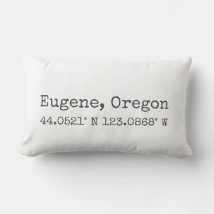 Almofada Lombar Eugene, Oregon Coordena o Travesseiro Lumbar