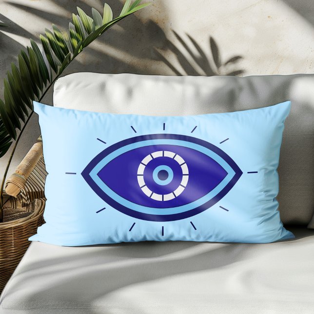 Almofada Lombar Evil Eye Blue Boho Decor Accent Throw  (Criador carregado)