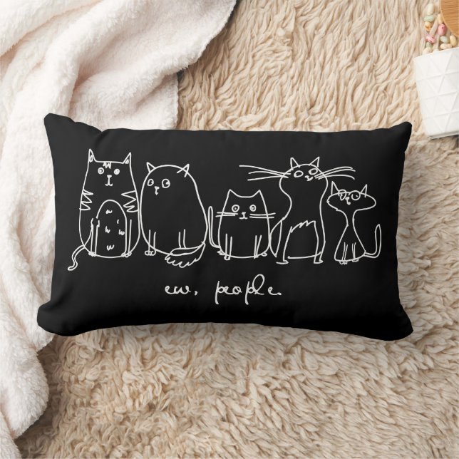 Almofada Lombar Ew, Pessoas Engraçadas, Amantes De Gato (Cobertor)