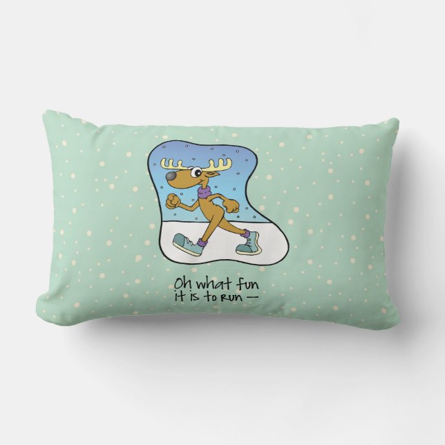 Almofada Lombar Exercício Corrente de Reindeer Natal (Frente)