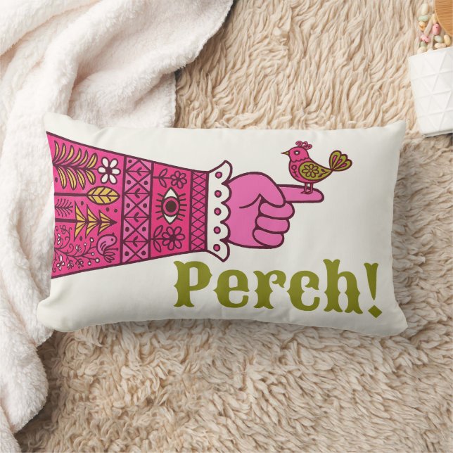 Almofada Lombar Fab Retro Folk Art Pointing Hand Manicule (Cobertor)