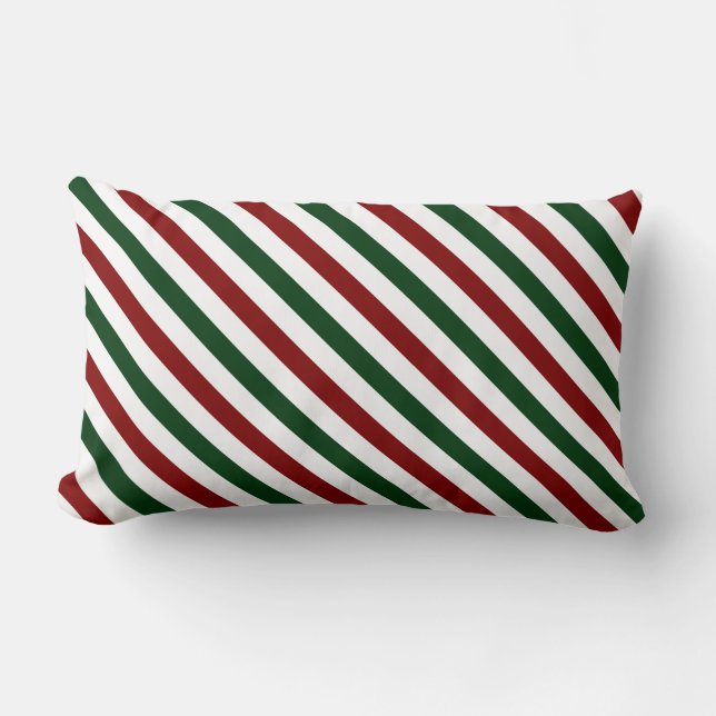 Almofada Lombar Faixas de Natal Personalizáveis (Frente)
