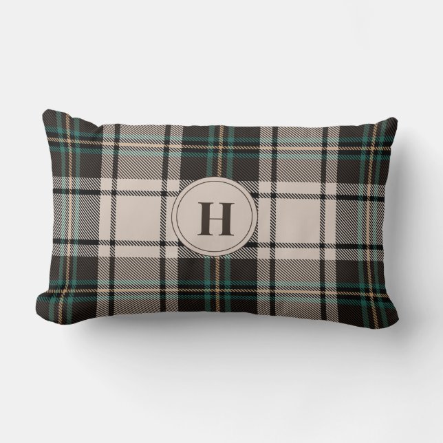 Almofada Lombar Fall Home Decor Plaid Custom Name Couch Pillows (Frente)