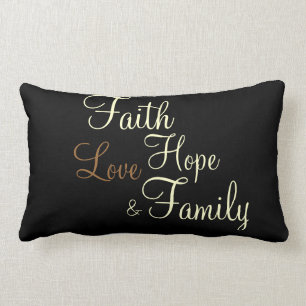 Almofada Lombar Família do amor da esperança da fé - travesseir