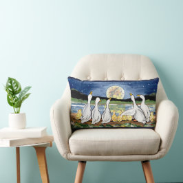 Almofada Lombar Família Duck & Ducking e Travesseiro do Moon Desig