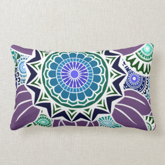 Almofada Lombar FANDANGO de DECO na cerceta, no verde e no roxo