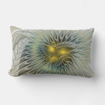 Fantasia da Flor de Prata Dourada arte fractal abs