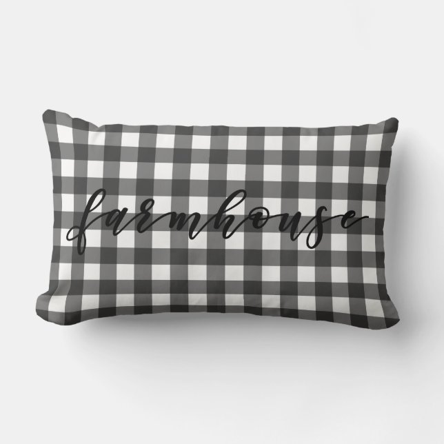 ALMOFADA LOMBAR FARMHOUSE GINGHAM (Frente)