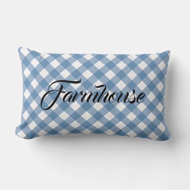ALMOFADA LOMBAR FARMHOUSE GINGHAM (Frente)