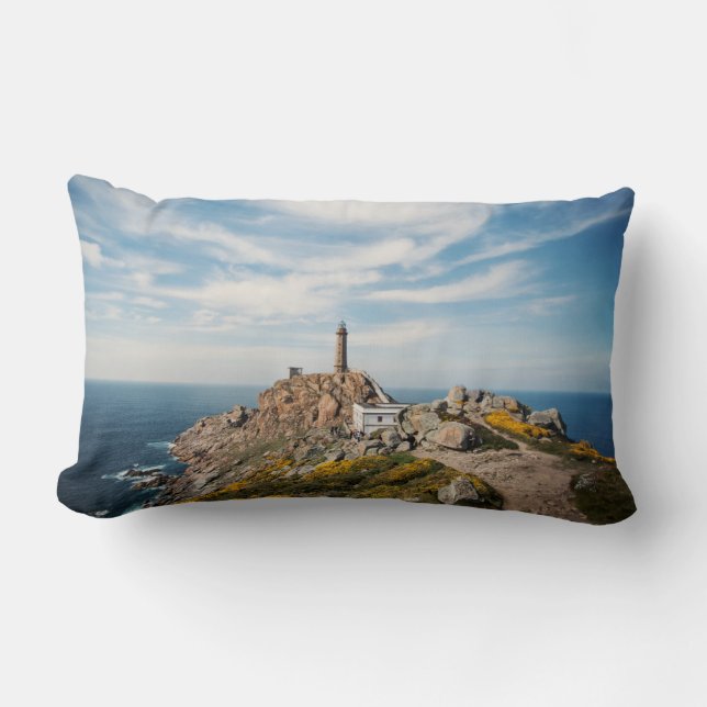 Almofada Lombar Farol e Museu | Espanha Cabo Vilan Galicia (Frente)
