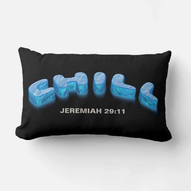 Almofada Lombar Fé cristã acalme tranquilidade e esperança (Frente)