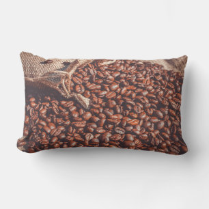 Almofada Lombar Feijões de café em saco burcolo