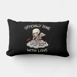 Almofada Lombar Feito Oficialmente Com Amor Desenho de Cupido Esqu