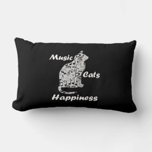 Almofada Lombar Felicidade dos Gatos de Música - Citação de Amante