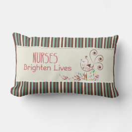 Almofada Lombar Feliz Dia das Enfermeiras, Pássaro Bonito em Banda